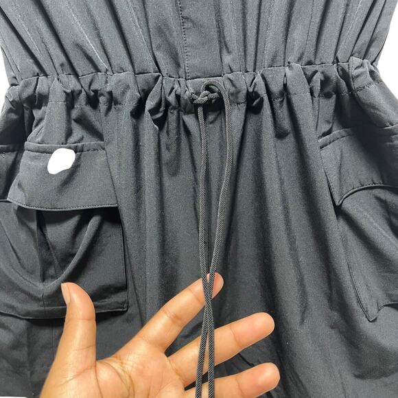 Athleta Black Utility Romper Size 2 Women’s Sleeveless V-Neck Pockets - Picture 11 of 16